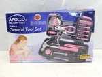 Apollo 39 Piece Homeowners General Tool Set Pink- Model DT9706P New. Fixed Price $29.90.