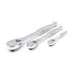 Gearwrench 81206T 3PC 1/4", 3/8" & 1/2" Drive 90-TOOTH Teardrop Ratchet Set. Fixed Price $118.97.