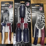 Klein 250TH Usa Anniversary Set Screwdriver Cutters Stripper Rwb. Fixed Price $150.00.