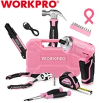 Workpro Electric Cordless Screwdriver Kit 18PC Home Tool Household Pink Set. Fixed Price $38.99.