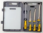 Stanley Maxedge Fish Fillet Set 3 Knives, Sharpening Tool, Cutting Board, Case. Fixed Price $18.83.