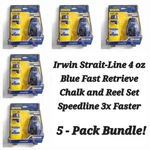 Bundle Lot Irwin Strait-line 4OZ Blue Fast Retrieve Chalk And Reel Set Speedline. Fixed Price $46.55.