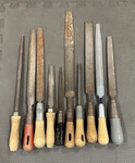 Lot X10 Vintage Files W/wood Handles Flat Round Bastard Lutz Simonds Nicholson. Fixed Price $45.99.