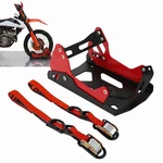 Motorcycle Wheel Chock With Tie Down Straps For Trailer Truck Dirt Bike 15"-21". Fixed Price $68.99.
