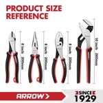 Arrow 4-PIECE Pliers Set 8" Diagonal Long Nose Slip Joint 10" Groove. Fixed Price $35.99.