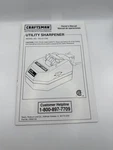 Original Manual Only For Craftsman Utility Sharpener 152.211700. Fixed Price $20.36.