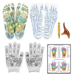 Tripforfree Reflexology Sock With Massage Tools Set, 2 Men - B White. Fixed Price $25.76.