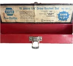 Vintage New Britain Napa Socket Set Metal Case Usa Mechanics. Fixed Price $34.99.