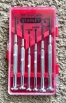 Stanley 6-PIECE Jewelers Precision Screwdriver Set, Model 66-039.. Fixed Price $11.50.