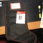 New Hyper Tough Organizer Christmas Stocking Black Canvas Pockets Tools. Fixed Price $9.99.