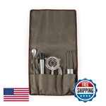 Picnic Time 10-PIECE Tool Roll Up Kit Travel Bartender Bag And Cocktail. Fixed Price $60.78.
