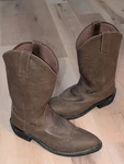 Justin Boots Basic Cowboy Mens 13D JB1100 Leather Brown Roper Western. Fixed Price $54.99.