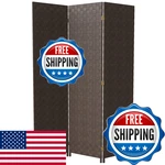 Red Lantern 6 Ft. Tall Woven Fiber Outdoor Weather Room Divider - 3 Panel. Fixed Price $236.60.