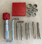 Vintage Shelton Tools Tape Measure, Socketool Rachet, Sockets, + Extras. Fixed Price $15.95.