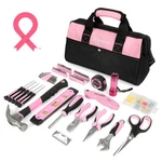 Workpro 106PCS Pink Tool Kit Home Repairing Set Wide Mouth Open Storage Bag. Fixed Price $59.99.