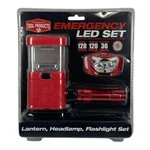 Fine Life Tool Products Emergency Led Lantern, Headlight, Flashlight Set New. Fixed Price $18.04.