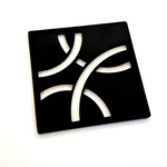 Schluter Drain Grate Brushed Stainless Steel Trendline Curve Design Matte Black. Fixed Price $46.00.