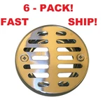 Lasco 03-1243 3-1/4-INCH With Screws Shower Drain Grate, Chrome Plated 6 Pack. Fixed Price $30.00.