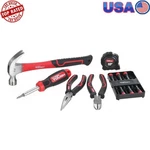 11 Piece Home Repair Kit Diy Tools Precision Screwdrivers Hammer Pliers Set. Fixed Price $47.43.