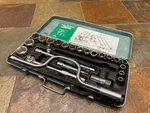Alltrade 1/2" Drive 25 Piece Sae Socket Set Vintage Tool With Metal Case. Fixed Price $33.00.
