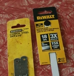 Dewalt DWHT20550 And Stanley 15-904A10 In. Bi-metal Hacksaw Blades Pk. Fixed Price $12.00.