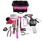 Pink Ladies Thinklearn Tool Kit W/ 20V Cordless Drill Set For Women. Fixed Price $89.00.