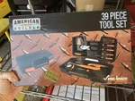 American Builder 39 Piece Mixed Tool Set W/ Hex Keys, Plier, Hammer, Tape. Fixed Price $15.00.