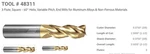 Helical 48311 - Flute, Square 40 Helix, Variable Pitch, End Mill. Fixed Price $50.00.