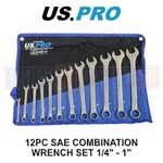 Us Pro Tools 12PC Sae Af Imperial Combination Spanner Wrench Set 1/4 - 1" 2201. Fixed Price $27.23.
