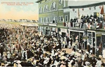 1913 Afternoon The Plaza, Ocean Park, Hand Tinted Postcard. Fixed Price $6.60.