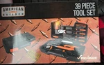 American Builder 39 Piece Pro Grade Tool Set (with Black Case). Fixed Price $20.00.