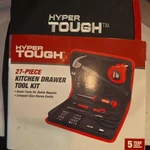 Hyper Tough 27-PIECE Kitchen Drawer Tool With Storage Case, Model 42884. Fixed Price $11.99.