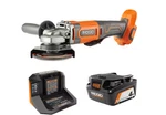 Ridgid 18V Cordless 4-1/2 In. Angle Grinder Kit W/ Battery & Charger New!. Fixed Price $118.00.