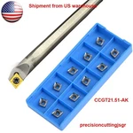 Tool Solid Carbide Boring Bar 3/8" X 4.00" C06-SCLCR2 + 10PCS CCGT060204-AK. Fixed Price $115.00.