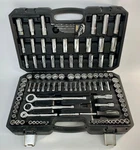 Rock 105 Piece Socket Ratchet Wrench Tool Set, 1/2", 3/8", 1/4" Drive Read. Fixed Price $129.99.