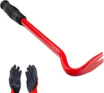 Small Angled Pry Bar Short Crow Wrecking Red With Handle Nail Puller Rem. Fixed Price $12.81.