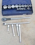 Euc Made In Taiwan Sae Kobalt 20PC 3/4" Drive 12PT Socket Set W/ Steel Case. Fixed Price $115.00.