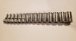 Snap-on Tools 15PC 3/8" Drive Metric Chrome Semi-deep Master Socket Set 215FSMSY. Fixed Price $388.95.