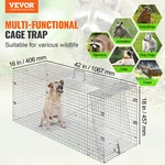 42X16X18 Live Animal Trap, Humane Folding Cage For Dogs, Raccoons, Foxes & More. Fixed Price $92.99.