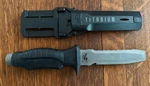 Underwater Kinetics Dive Knife Titanium Blue Tang Scuba Blunt Tip W/ Sheath. Fixed Price $60.00.