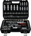 Piripara 108 Piece Mechanics Tool Set Metric Standard 1/4" & 1/2" Socket. Fixed Price $80.81.