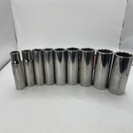 Craftsman 9PC Drive Deep 12 Point Sae Sockets 1/2-1-1/16 Usa G 47521-47532. Fixed Price $84.60.