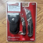 Craftsman 994835 Wood Handle Lockback Utility Knife Set 4PC W/ Pouch. Fixed Price $58.98.