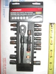 Huskey 1/4" Drive 100-POSITION Ratchet&universal Socket Set, 15-PCS, Nos, Value:. Fixed Price $25.00.