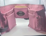 Tomboy Tools 1582 Pink Leather Adjustable Belt One Size. Fixed Price $22.95.