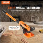Manual Pipe Tube Bender, 3/8" 1" Od, With 7 Bending Dies, Tools. Fixed Price $118.50.