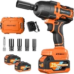 Protmex 900FT-LBS (1200N.M) Impact Wrench, 1/2" Cordless Orange Red. Fixed Price $125.86.