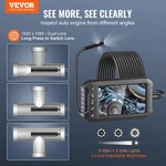 Vevor Endoscope Camera With Lights Triple Lens Borescope 16.4FT Cable 5" Screen. Fixed Price $78.66.