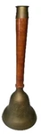 Vtg School/church Brass Bell Floral Design 14" Long Wooden Original Handle. Fixed Price $50.00.