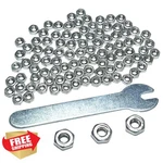 Zqtoday M2 Stainless Steel Hex Nuts, 100 Pcs + Wrench. Fixed Price $20.00.